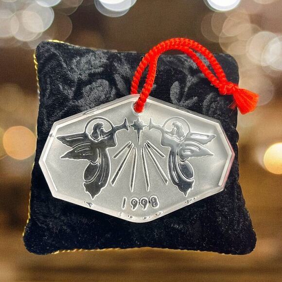 VTG Waterford Crystal Songs Of Christmas 1998 Ornament Hark Herald Angels Sing - Picture 1 of 11
